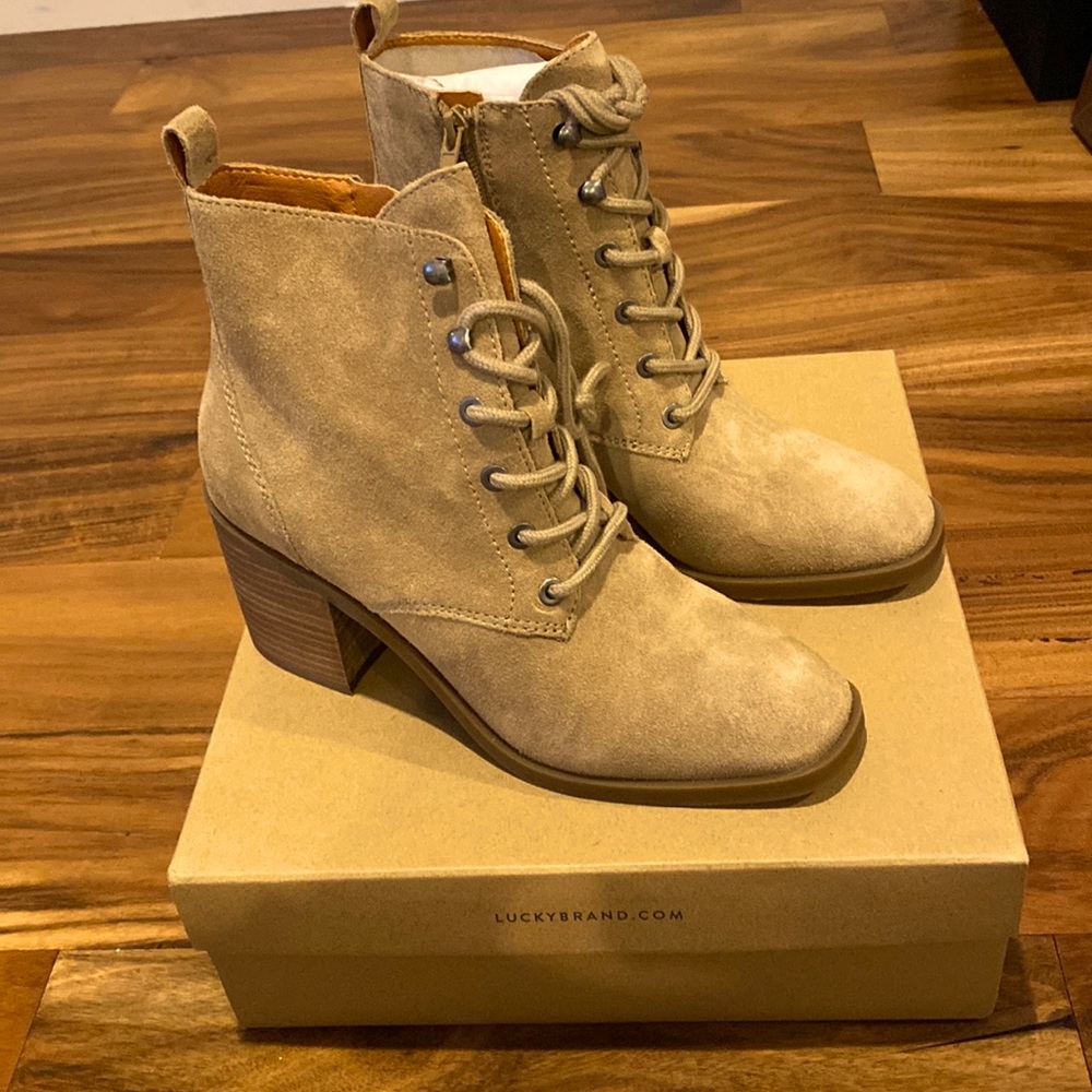 Lucky Brand Lace up boots.
